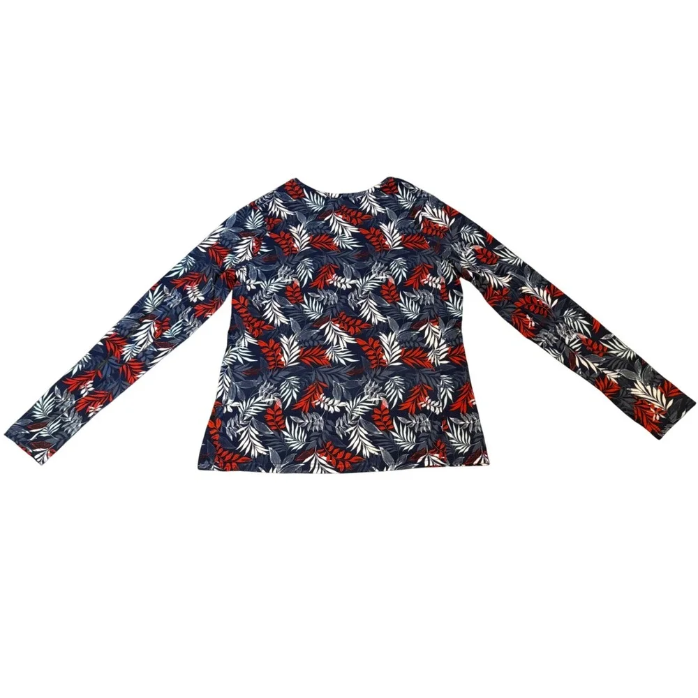 NWT‎ Hang Ten Women's Long Sleeve Rash Guard Shirt UPF 50+ w/ Zip Pocket Small
